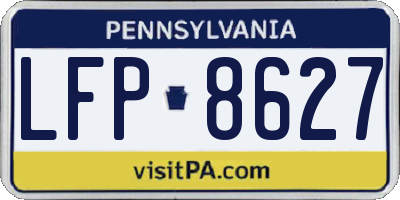 PA license plate LFP8627