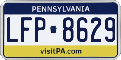 PA license plate LFP8629