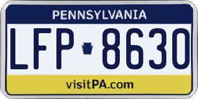 PA license plate LFP8630