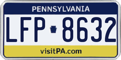 PA license plate LFP8632