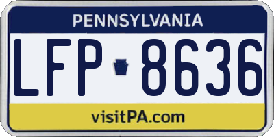 PA license plate LFP8636
