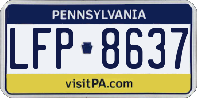 PA license plate LFP8637