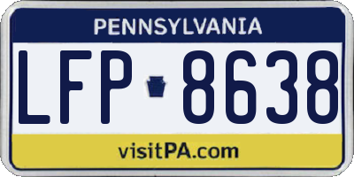 PA license plate LFP8638