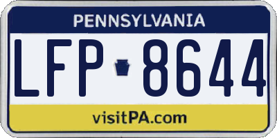 PA license plate LFP8644