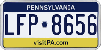 PA license plate LFP8656