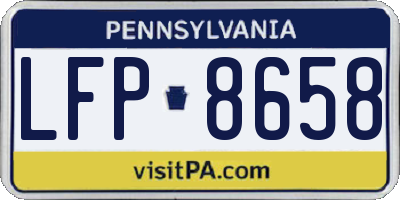 PA license plate LFP8658