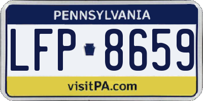 PA license plate LFP8659