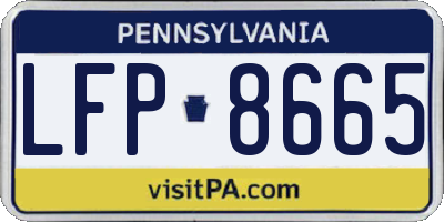 PA license plate LFP8665