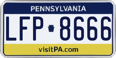 PA license plate LFP8666
