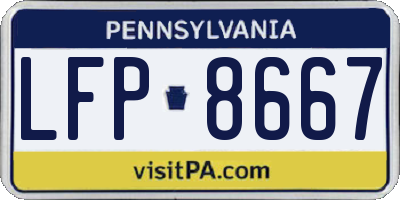 PA license plate LFP8667