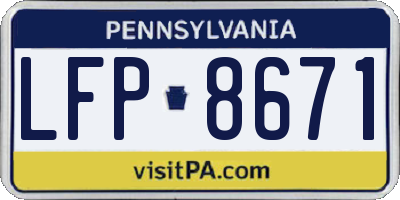 PA license plate LFP8671