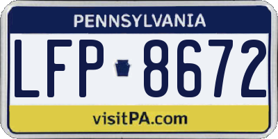 PA license plate LFP8672