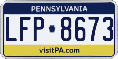 PA license plate LFP8673