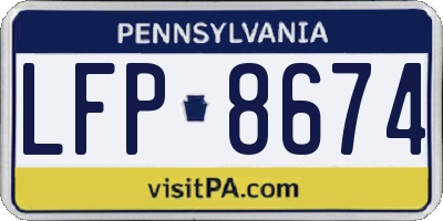 PA license plate LFP8674