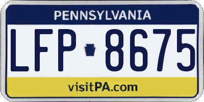 PA license plate LFP8675