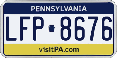 PA license plate LFP8676