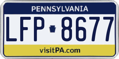 PA license plate LFP8677