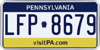 PA license plate LFP8679