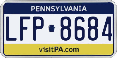 PA license plate LFP8684