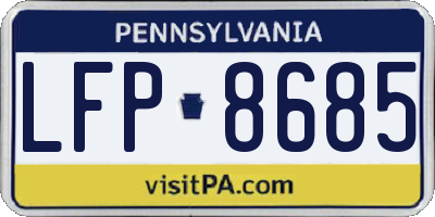 PA license plate LFP8685