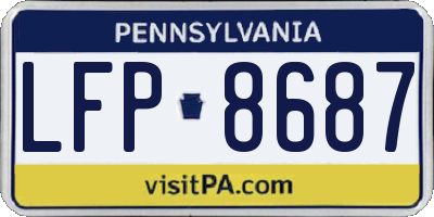 PA license plate LFP8687