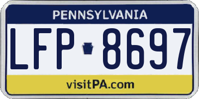 PA license plate LFP8697
