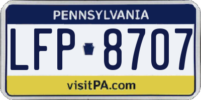 PA license plate LFP8707