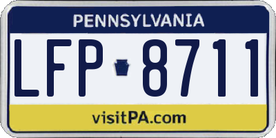 PA license plate LFP8711