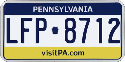 PA license plate LFP8712