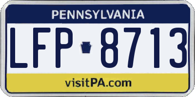 PA license plate LFP8713