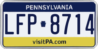 PA license plate LFP8714