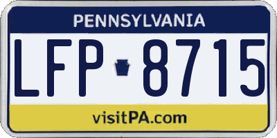 PA license plate LFP8715
