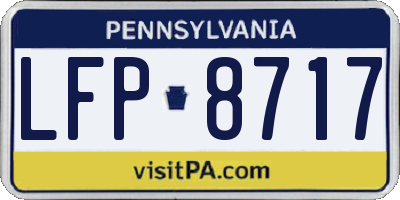 PA license plate LFP8717