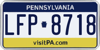 PA license plate LFP8718