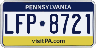 PA license plate LFP8721