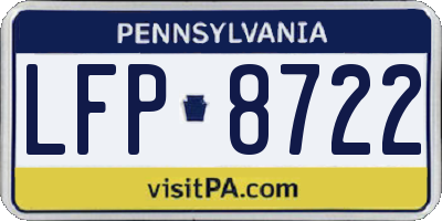 PA license plate LFP8722