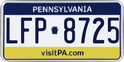 PA license plate LFP8725