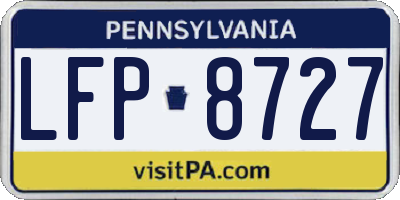 PA license plate LFP8727