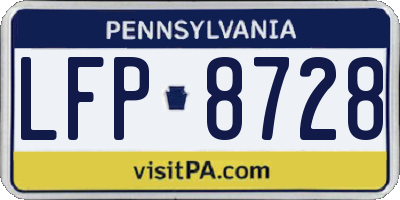 PA license plate LFP8728