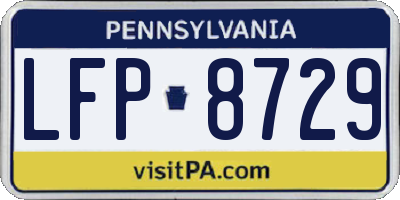 PA license plate LFP8729
