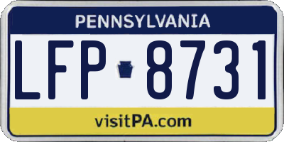 PA license plate LFP8731