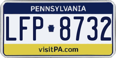 PA license plate LFP8732