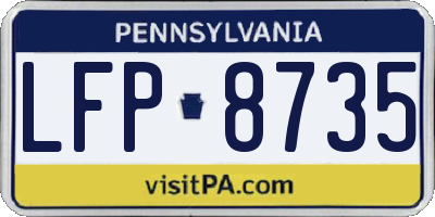 PA license plate LFP8735