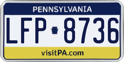 PA license plate LFP8736