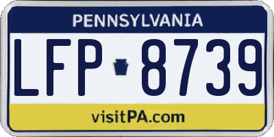 PA license plate LFP8739