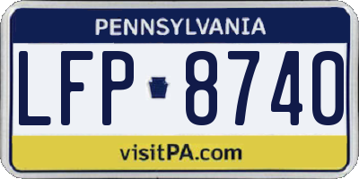 PA license plate LFP8740