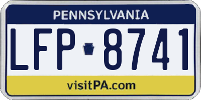 PA license plate LFP8741