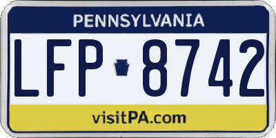 PA license plate LFP8742