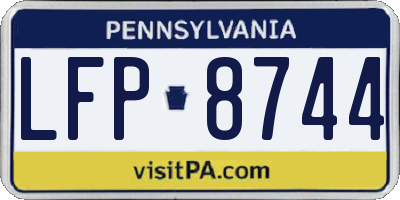 PA license plate LFP8744