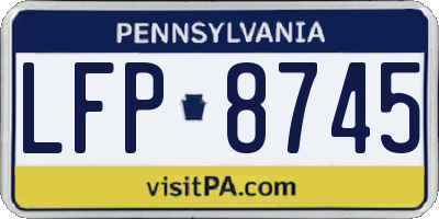 PA license plate LFP8745